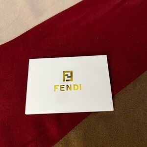 Fendi Tan Mirror in White and Gold Box. GWP